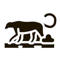 lion wild animal glyph icon vector. lion wild animal sign. isolated symbol illustration