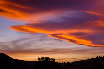 Lenticular Cloud at Sunset in the Eastern Sierras