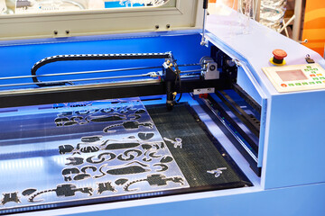Laser engraving machine - obrazy, fototapety, plakaty