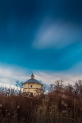 castle cable and the ruins of the castle in Zawieprzyce
