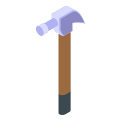 Home hammer icon. Isometric of Home hammer vector icon for web design isolated on white background