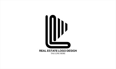 Creative and Ilegant illustration Real Estate Logo design