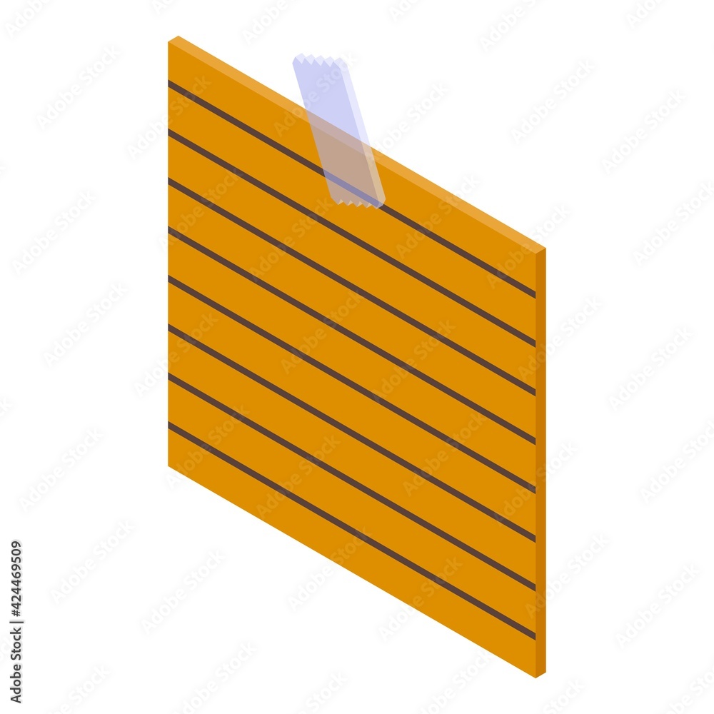 Poster memo line note icon. isometric of memo line note vector icon for web design isolated on white backgr