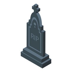 Rip tomb icon. Isometric of Rip tomb vector icon for web design isolated on white background