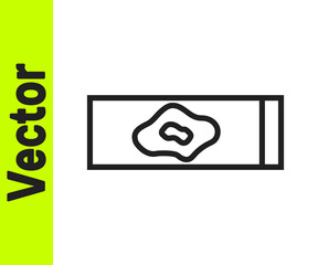 Black line Blood test and virus molecule coronavirus icon isolated on white background. Coronavirus, COVID-19. 2019-nCoV. Vector