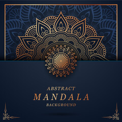 Luxury mandala with abstract background. Decorative golden mandala pattern design for card, cover, invitation, poster, print, banner, brochure