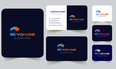 Sky dive Logo and Business card Design