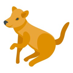 Playful dog icon. Isometric of Playful dog vector icon for web design isolated on white background