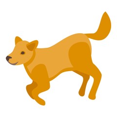 Action playful dog icon. Isometric of Action playful dog vector icon for web design isolated on white background