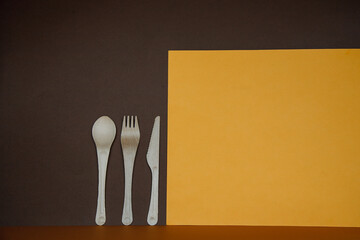 composition wooden spoon and fork background