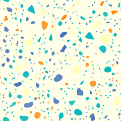 Terrazzo seamless pattern. Colorful classic floori