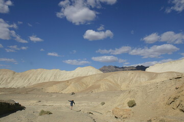 Person Exploring 20 Mule team Road Death Valley