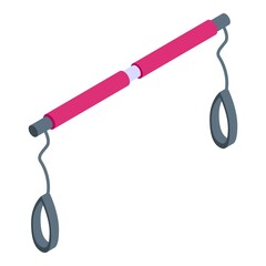 Pilates bar belt icon. Isometric of Pilates bar belt vector icon for web design isolated on white background
