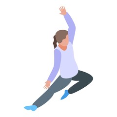 Pilates strength icon. Isometric of Pilates strength vector icon for web design isolated on white background