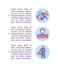 Goal achievement concept line icons with text. PPT page vector template with copy space. Brochure, magazine, newsletter design element. Overcoming procrastination linear illustrations on white