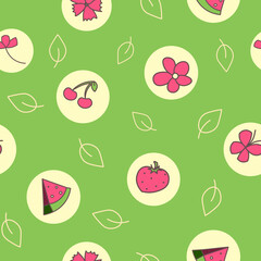 Seamless vector pattern eps summer picnic