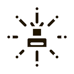 robotic car system glyph icon vector. robotic car system sign. isolated symbol illustration