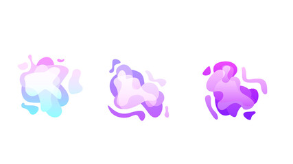 Abstract Set Liquid Color Collection Geometric Shapes Fluid Gradient Dynamic Elements Banner Logo Vector Desgin Style Trendy