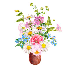 watercolor drawing flowers