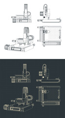 CNC milling machine blueprints