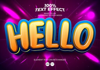 Hello Editable Text Effect