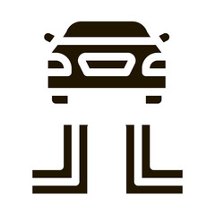 car electronic technology glyph icon vector. car electronic technology sign. isolated symbol illustration