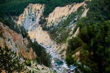 Beautiful canyon of river Tara in national park Durmitor in Montenegro