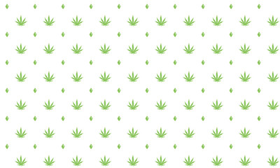 Fancy green cannabis background. Luxury hemp texture on a white background