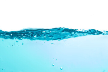 Water drop surface moving wave isolated background