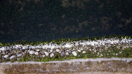 brzeg jeziora z góry © Tymteusz