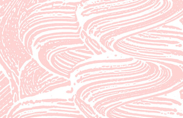 Grunge texture. Distress pink rough trace. Fair ba