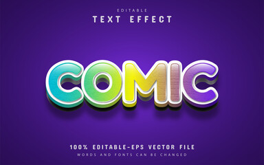 Comic text effect editable