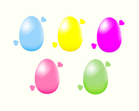 beautiful multicolored easter eggs, vector image