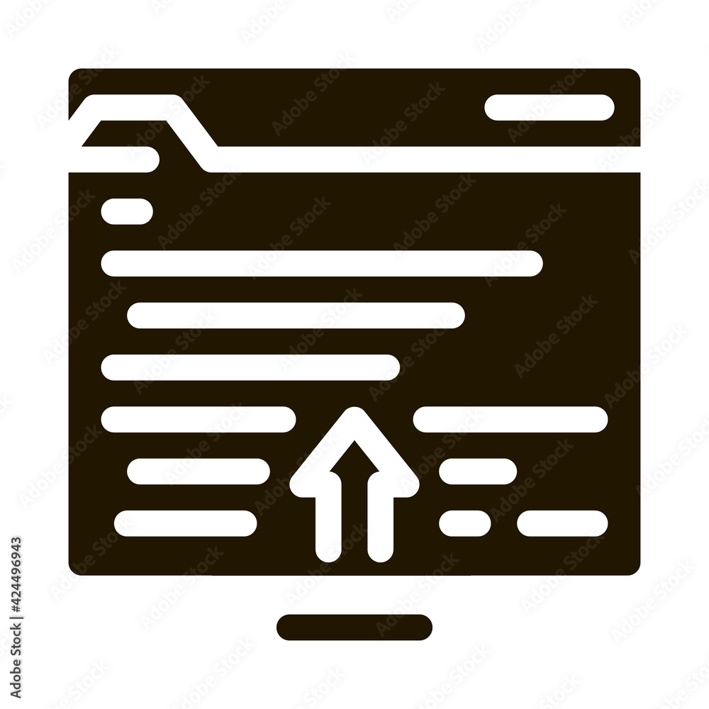 Poster correction of mistakes in text glyph icon vector. correction of mistakes in text sign. isolated symb