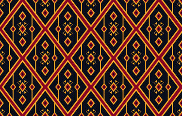 Geometric ethnic pattern traditional Design for background, carpet, wallpaper, clothing, wrapping, Batik, fabric, sarong, Embroidery vector illustration pattern.