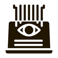 watch computer technology glyph icon vector. watch computer technology sign. isolated symbol illustration