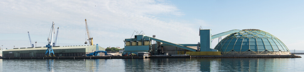 panoramic landscape of a Galician port
