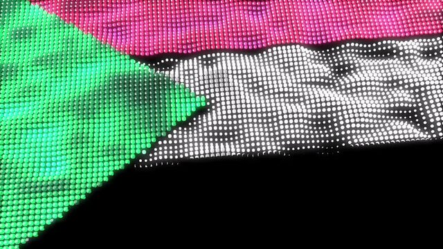 Sudan web concept flag loop