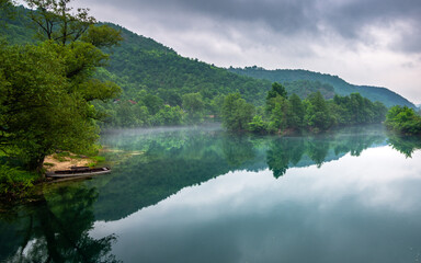 reflection in the river