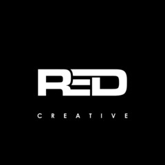 RED Letter Initial Logo Design Template Vector Illustration