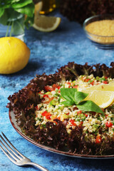 Traditional Levantine vegetarian salad tabbouleh