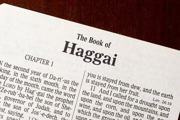 The Book of Haggai Title Page Close-up
