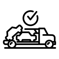 Car commerce icon. Outline Car commerce vector icon for web design isolated on white background