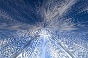 Fototapeta premium Radial crystal pattern in blue tones