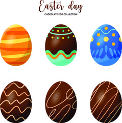 Easter traditional chocolate egg collection