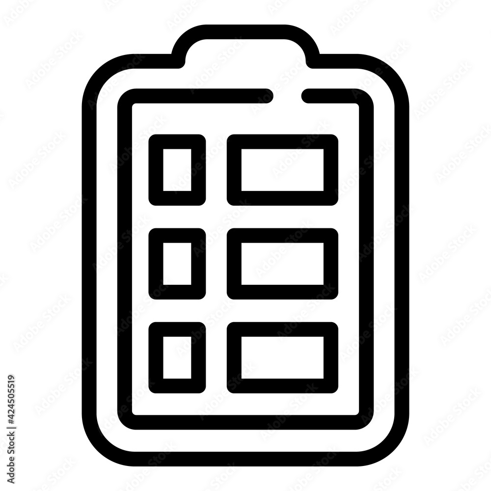 Poster task schedule board icon. outline task schedule board vector icon for web design isolated on white b
