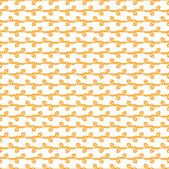 Abstract Seamless Pattern Orange Doodle Geometric Figures Background Vector