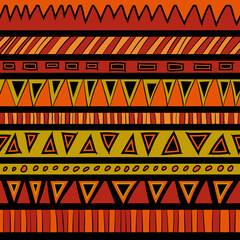 Colorful Seamless Pattern. Vector Ethnical Primitive Aboriginal Pattern.