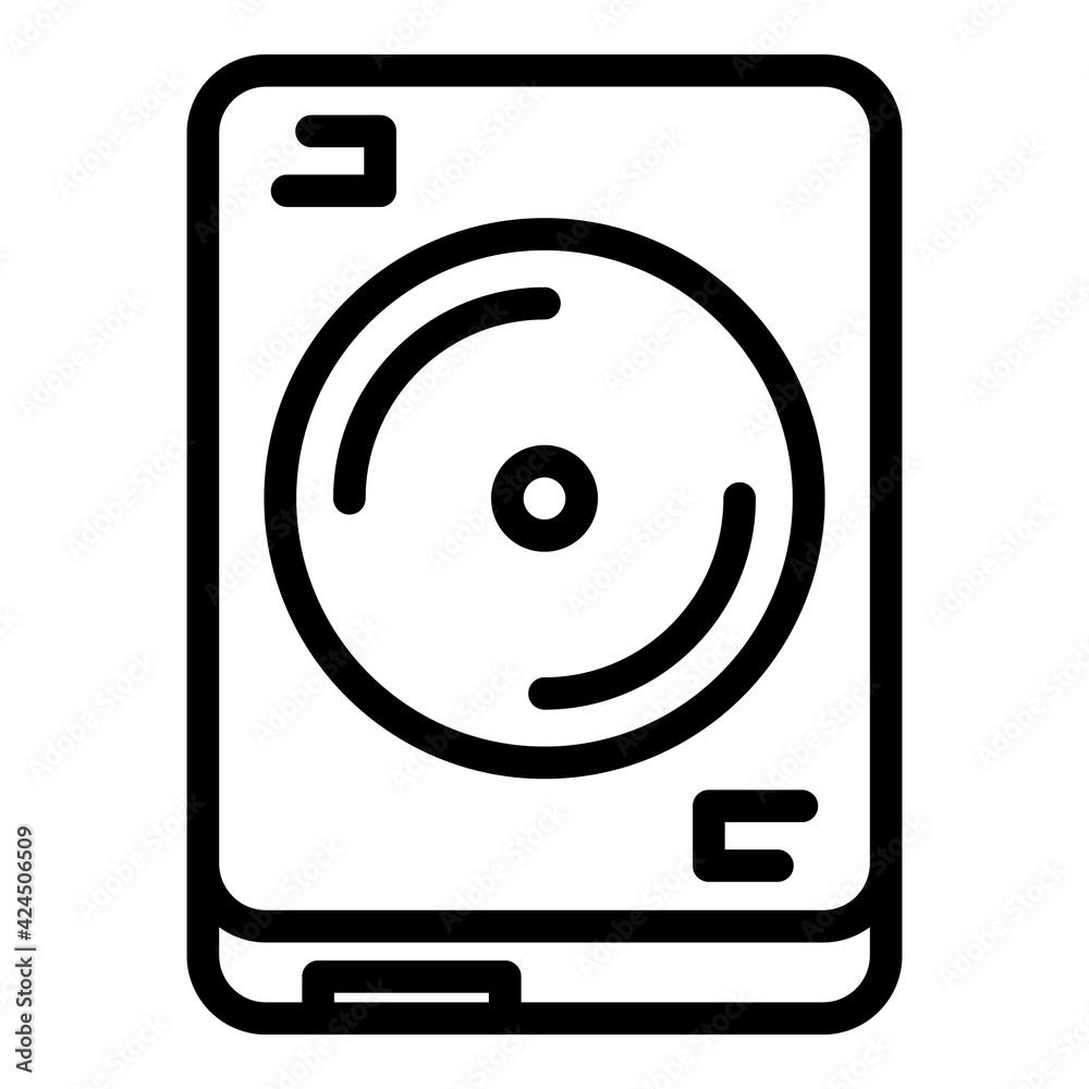Poster drive backup icon. outline drive backup vector icon for web design isolated on white background