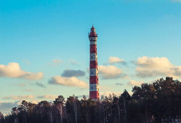 Obraz premium lighthouse against blue sky